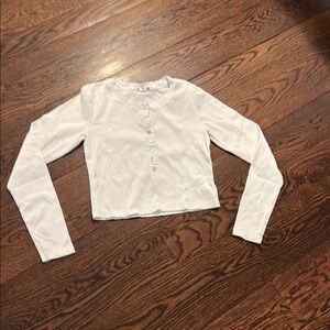 AMO White Long Sleeve Tee